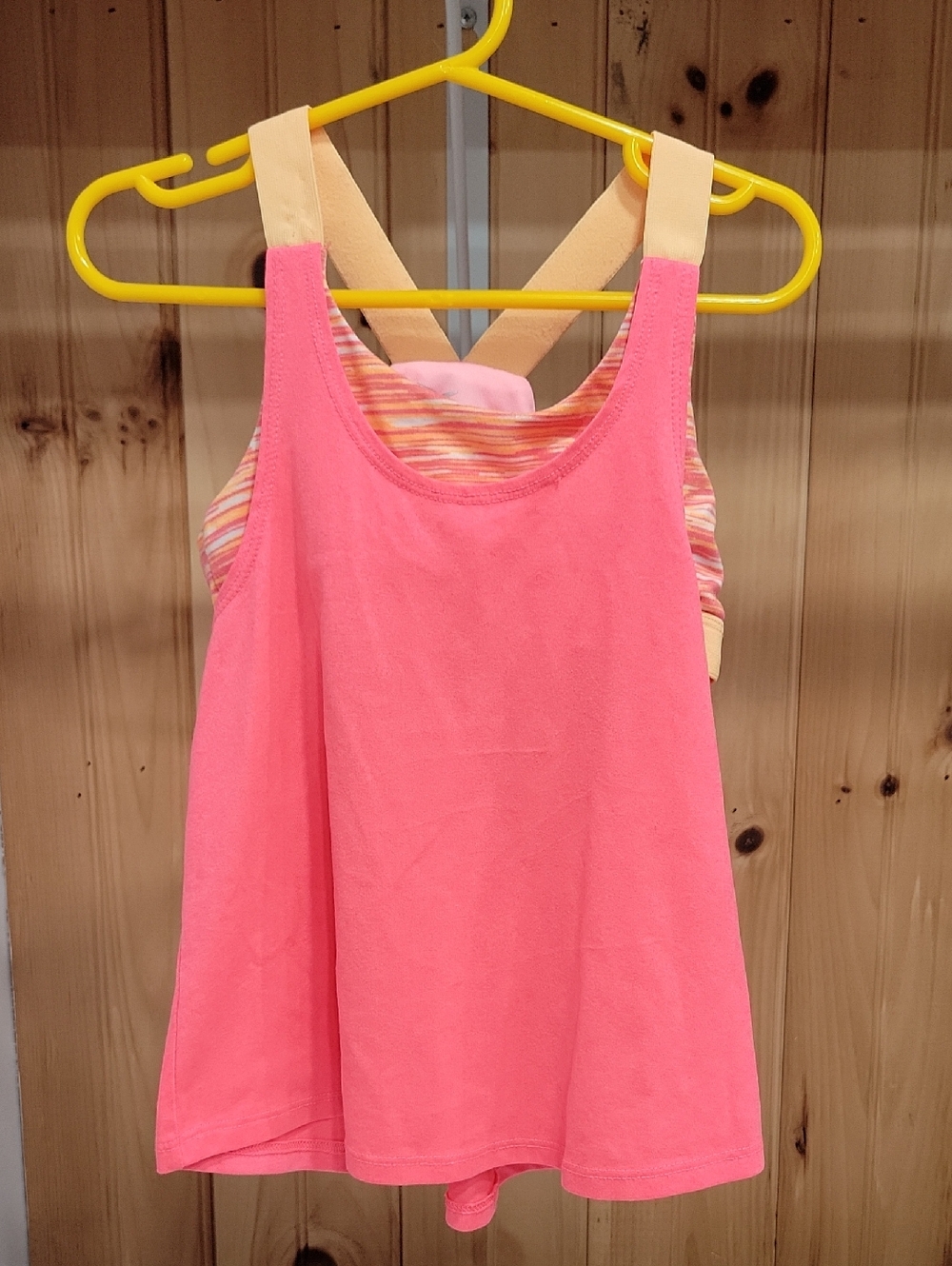 Old Navy Pink Active Tank Top with Built In Bra